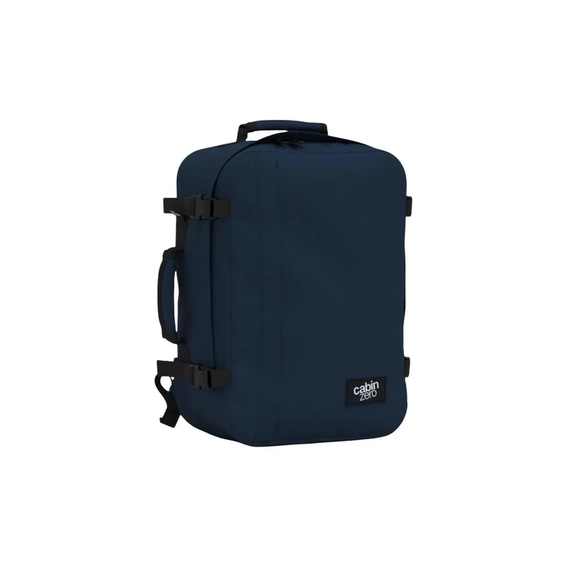 Marineblauer Cabin Zero Herren-Rucksack, klassischer Handgepäckkoffer aus Polyester mit schwarzen Gurten und Griff, 36 Liter Fassungsvermögen