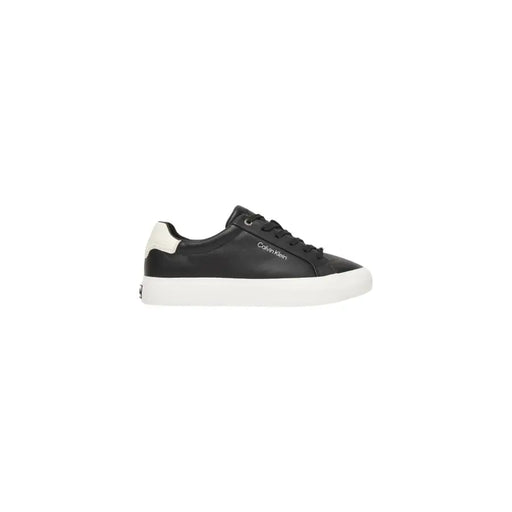 Calvin Klein black leather low-top slip-on sneakers for women