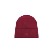 Burgundy beanie with calvin klein logo