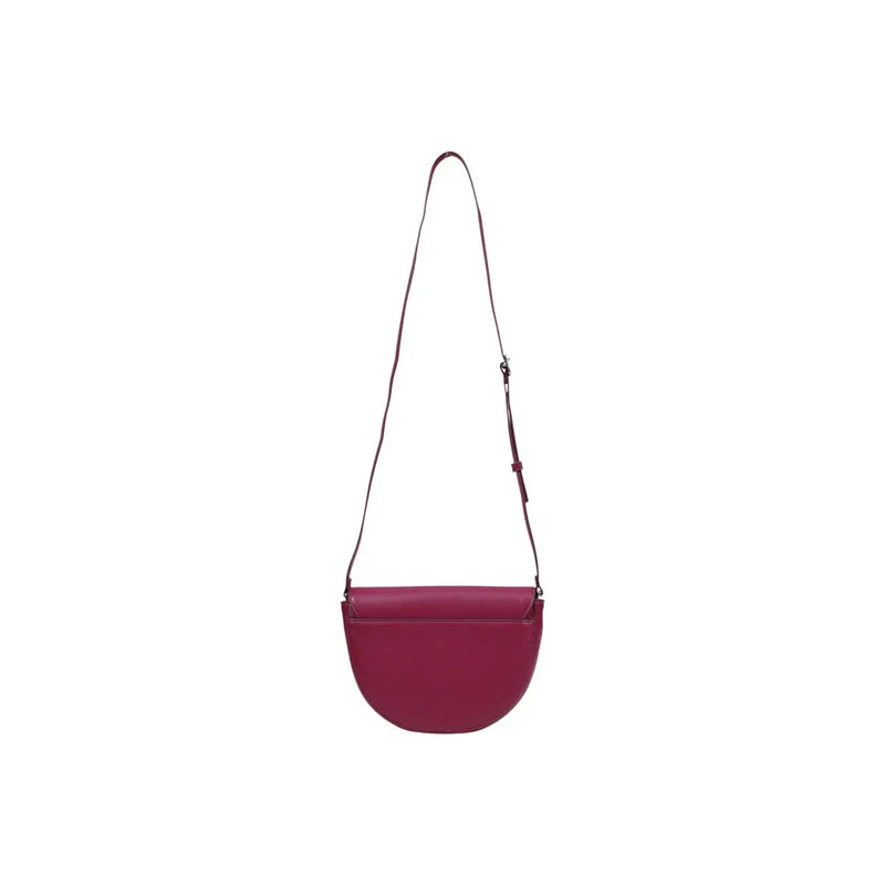 Calvin Klein bordeaux polyurethane shoulder bag for women in sleek burgundy leather with minimalist design and adjustable strap