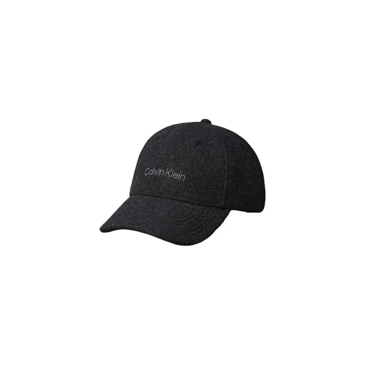 Calvin Klein Schwarze Herrenkappe mit dezent strukturiertem Stoff und gesticktem Logo, Vorderansicht