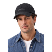Calvin Klein Herrenkappe in Dunkelgrau mit gesticktem Logo, Vorderansicht