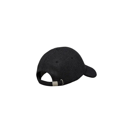Calvin Klein Schwarze Herrenkappe mit silberfarbenem, verstellbarem Riemen, Rückansicht