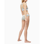 Calvin Klein girls grey underwear set with white logo elastic bands made of cotton and modal blend fabric