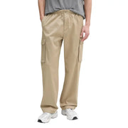 Men’s beige cargo pants with elastic waistband from Calvin Klein Jeans Black Fall Winter collection