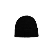 Calvin Klein Jeans black men’s ribbed knit beanie with folded cuff for fall winter collection