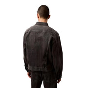 Schwarze Herren-Jeansjacke von Calvin Klein aus Baumwolle in klassischer Passform, aus dunkelblauem Denim mit klassischen Nähten und strukturierter Oberfläche.