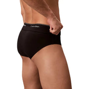 Calvin Klein Jeans Schwarze Herren-Badehose mit doppeltem weißen Logo-Bund für Badebekleidung