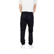 Calvin Klein Herren-Jeans, schwarz, Herbst/Winter, Cargohose aus Baumwollmischgewebe mit elastischem Bund und Seitentaschen