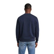 Marineblaues Baumwoll-Sweatshirt mit Rundhalsausschnitt für Herren von Calvin Klein Jeans mit Rundhalsausschnitt