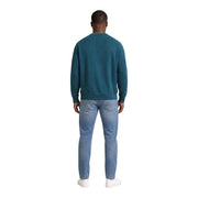 Calvin Klein Jeans men green cotton crewneck sweatshirt with a soft casual fit and round neck knitwear design