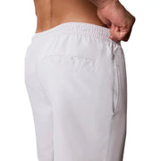 Calvin klein jeans men grey medium lightweight athletic shorts with elastic waistband and rear pocket back view