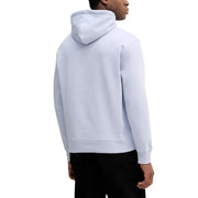 Calvin Klein Jeans Herren-Kapuzenpullover aus hellblauer Baumwolle mit weichem, glattem Stoff und gerippten Bündchen