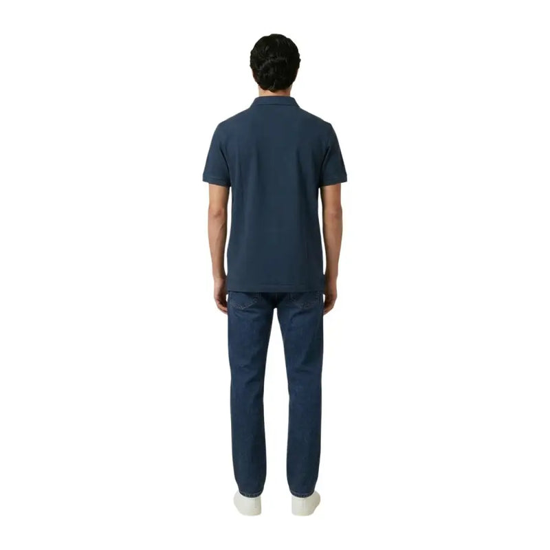 Marineblaues Kurzarm-Poloshirt aus Baumwolle von Calvin Klein Jeans Herrenmodell in Größe L, ideal für Freizeitkleidung