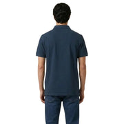 Marineblau Calvin Klein Jeans Herren-Poloshirt aus Baumwolle mit kurzen Ärmeln in Größe L, Vorderansicht