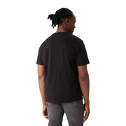 Calvin Klein Jeans Schwarzes Herren-T-Shirt aus Baumwolle, Kurzarm, Rundhalsausschnitt, bequeme Passform