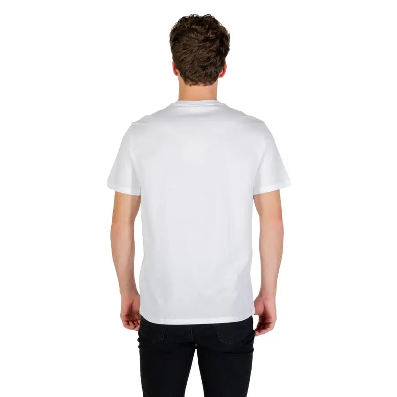 Weißer Baumwoll-Rundhalsausschnitt t-shirt für Männer von Calvin Klein Jeans mit einem klassischen, lässigen Design