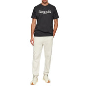 Schwarz Calvin Klein Jeans Männer t-shirt mit weißem Ny Calvin Klein Logo und Gründungsjahr 1969 auf Baumwollstoff
