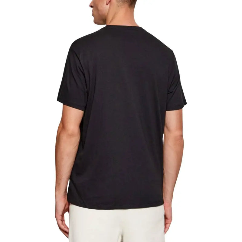 Calvin Klein Jeans Männer T-shirt mit schwarzem, kurzärmeligem Rundhalsausschnitt aus weichem Baumwollstoff