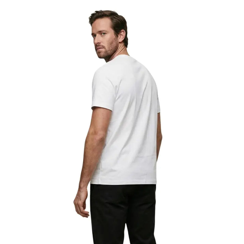 Weißer, kurzärmeliger Baumwoll-Rundhalsausschnitt t-shirt für Männer von Calvin Klein Jeans ideal für Freizeitkleidung
