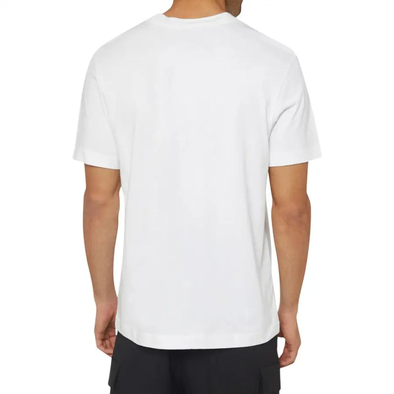 Calvin Klein Jeans weißes Herren-Kurzarmshirt mit Rundhalsausschnitt t-shirt Aus Baumwolle gefertigt, für den Alltag.