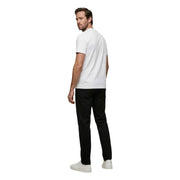 Weiße Baumwolle Calvin Klein Jeans Männer t-shirt mit schlichtem Rundhalsausschnitt und kurzen Ärmeln