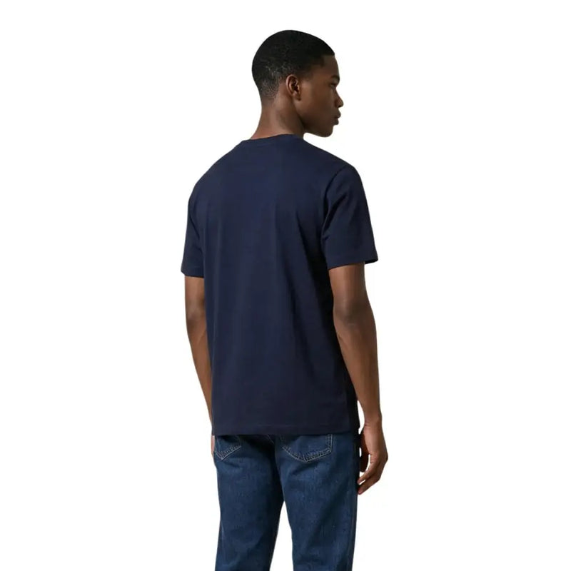 Marineblauer Baumwollstoff Calvin Klein Jeans Männer t-shirt mit kurzen Ärmeln und Rundhalsausschnitt für lässige Kleidung
