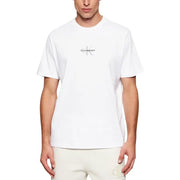 Weiße Calvin Klein Jeans für Herren t-shirt mit einem dezenten, minimalistischen Logo auf der Brust aus weichem Baumwollmaterial