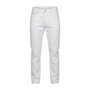 Calvin Klein Jeans Herrenhose aus weißem, schmal geschnittenem Denim im klassischen Stil mit klarem Schnitt