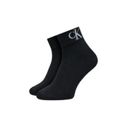 Black Calvin Klein Jeans men underwear ankle socks with white CK logo on cuff for casual wear