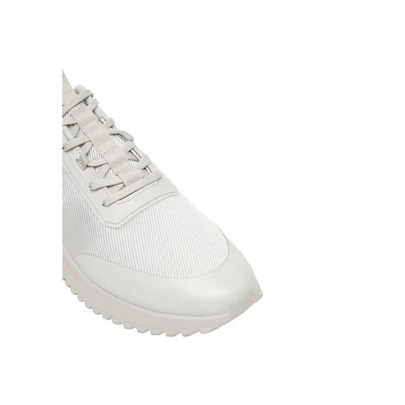 Calvin Klein Jeans men white sporty sneaker with mesh upper and rubber sole for casual wear