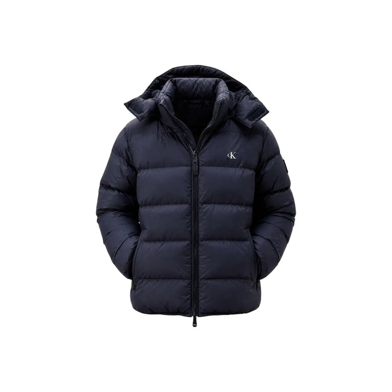 Calvin Klein Jeans Steppjacke für Herren in Dunkelblau mit gestepptem Design und Kapuze, Vorderansicht