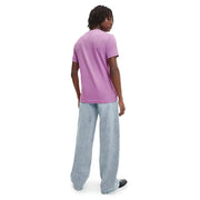 Calvin Klein Jeans purple short-sleeved cotton t-shirt with a soft lavender color and simple crew neck design