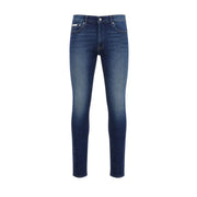 Calvin Klein Slim-Fit-Jeans für Herren aus dunkelblauem Denim mit dezenter Waschung, Vorderansicht