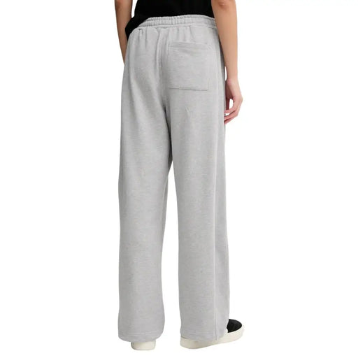 Calvin Klein Jeans women’s light gray cotton-blend sweatpants with elastic waistband and back pocket