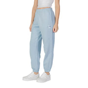Calvin Klein light blue cotton joggers with thigh logo for women