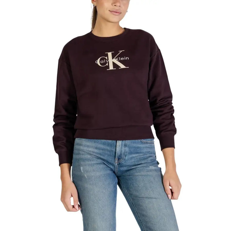 Calvin Klein Jeans Damen Hellblau Print Langarm Sweatshirt