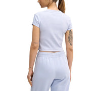Calvin Klein light blue cropped short-sleeve round neck t-shirt