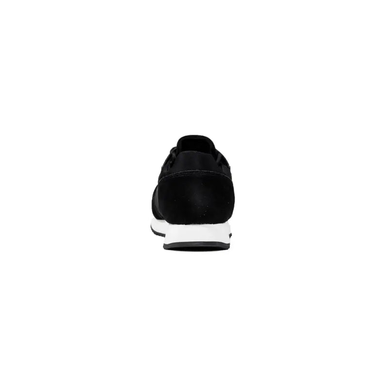 Calvin Klein Jeans women slip on black suede sneakers with white rubber sole and black outsole