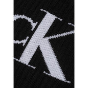 Schwarz Calvin Klein Jeans-Damenunterwäsche, Baumwollmischsocke mit auffälligem, weißem CK-Logo, eingestrickt auf der Vorderseite