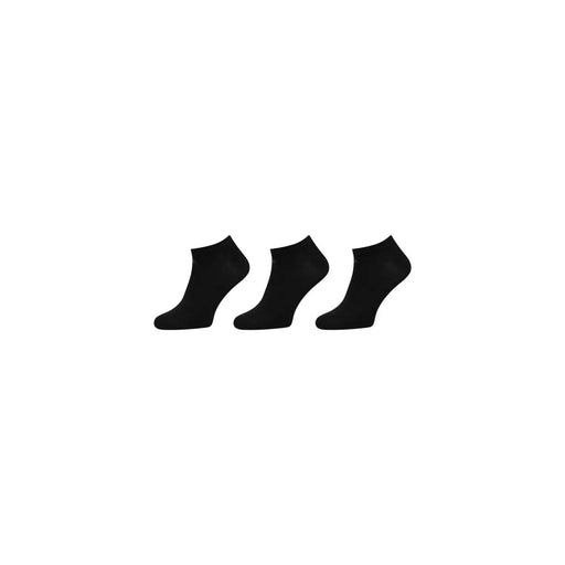 Three black cotton ankle socks neatly arranged for calvin klein jeans women white cotton sneakers use