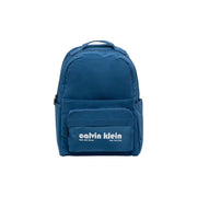 Calvin Klein Herrenrucksack, blau, mit Taschen, weißem Logo und Schriftzug aus strapazierfähigem Material, 32 x 46 x 13 cm