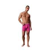 Leuchtendes Pink Calvin Klein Herren-Boxershorts mit passendem Bund aus Baumwolle, 5er-Pack