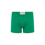 Calvin Klein men green cotton ribbed boxer briefs showing the back side with a comfortable fit