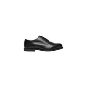 Calvin Klein men leather lace up shoes in elegant black featuring polished finish and classic oxford style