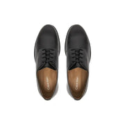 Calvin Klein Herren-Oxford-Schnürschuhe aus elegantem schwarzem Leder, von hinten gesehen