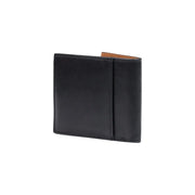 Calvin Klein Schwarze Herren-Geldbörse aus Leder, zweifach gefaltet, mit hellbraunem Innenfutter, Maße: 11 x 9,5 cm