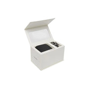 Calvin Klein Herren-Ledergeldbörse und passender schwarzer Gürtel im Set in einer eleganten weißen Box (11 x 9 cm)