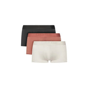 Dreier-Set Calvin Klein Herren-Boxershorts aus Baumwolle mit niedrigem Bund in den Farben Schwarz, Terrakotta und Off-White