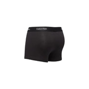 Black calvin klein boxer briefs with a sleek fitted design and contrasting white logo band for men underwear